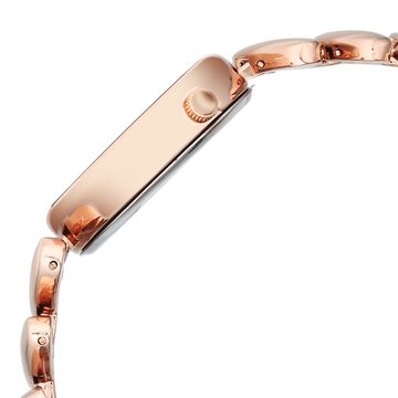 Vyb Successor By Fastrack Quartz Analog Pink Dial Rose Gold Metal Strap Watch For Girls