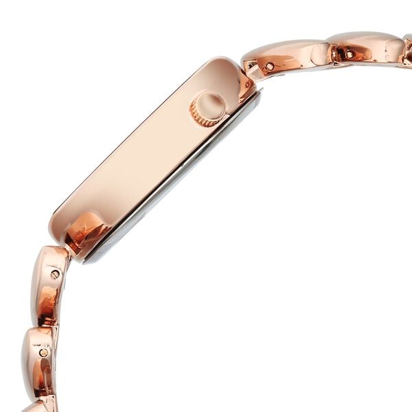 Vyb Successor By Fastrack Quartz Analog Pink Dial Rose Gold Metal Strap Watch For Girls - image number 4