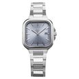 Titan Slim Square Quartz Analog with Date Silver Dial With Two Toned Color Stainless Steel Strap Watch For Women