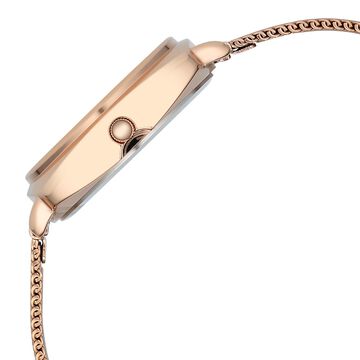 Fastrack Stunners X Quartz Analog Rose Gold Dial Stainless Steel Strap Watch For Girls
