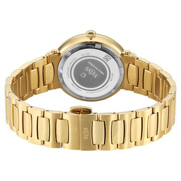 Xylys Quartz Analog with Date Green Dial Golden Stainless Steel Strap Watch For Women
