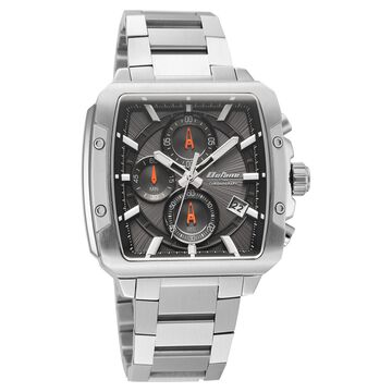 Octane Velocity Sporty Black Dial Tonneau Stainless Steel Watch For Men