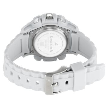 Fastrack Street line Quartz Analog Digital Grey Dial Silicone Strap Watch for Girls