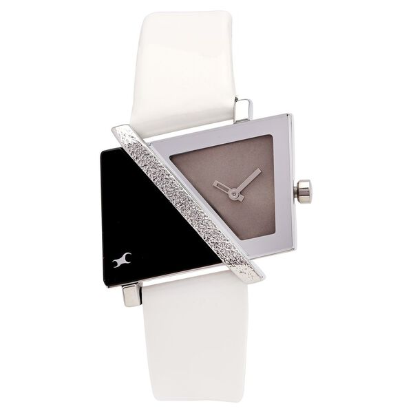 Fastrack Quartz Analog Grey Dial Leather Strap Watch for Girls - image number 0