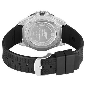 SF Sporty Black Dial Polyurethane Strap Watch for Men