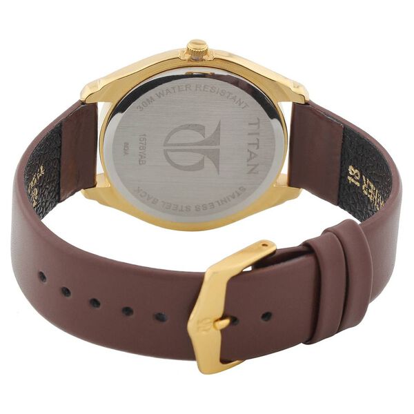 Titan Quartz Analog with Day and Date Champagne Dial Watch for Men - image number 2