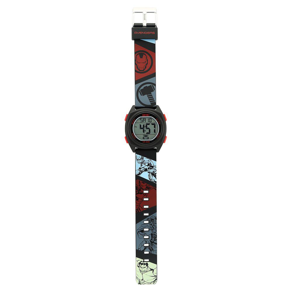 Buy Online Zoop By Titan Marvel Digital Dial Polyurethane Strap with Avengers Character Watch for Kids ns16025pp05 Titan