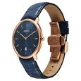 Titan Nebula Lustre 18 Karat Gold Quartz Analog with Date Blue Dial Blue Leather Strap Watch For Men - image number 2