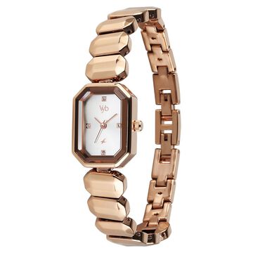 Vyb Celeste By Fastrack Quartz Analog Silver Dial Metal Strap Watch For Girls