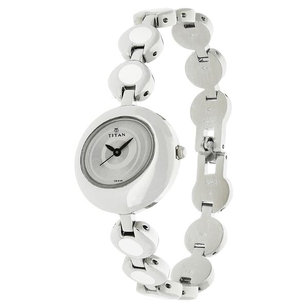 Titan Quartz Analog Silver Dial Metal Strap Watch for Women - image number 1