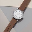 Titan Men's Urban Edge Lustrous Silver Dial Leather Watch - image number 0