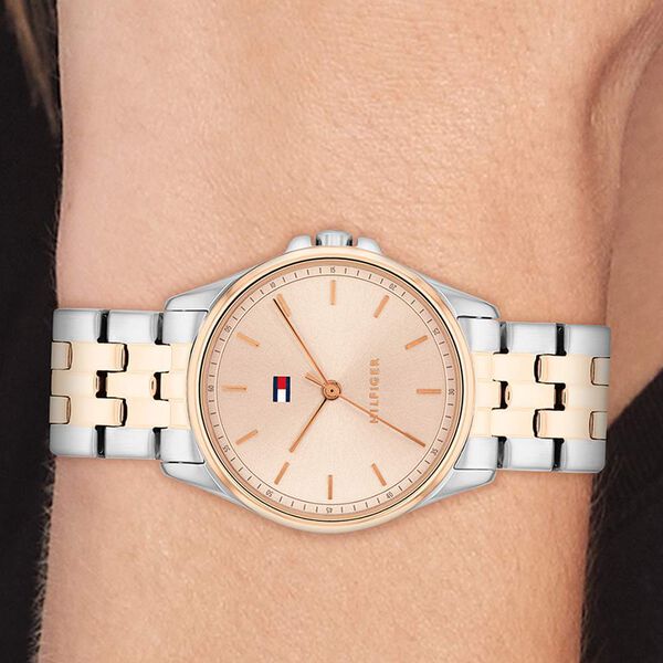 Buy Online Tommy Hilfiger Quartz Analog Rose Gold Dial Two Toned ...
