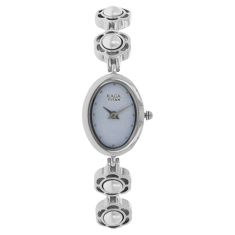 Titan Raga Aurora Blue Dial Analog Metal Strap watch for Women