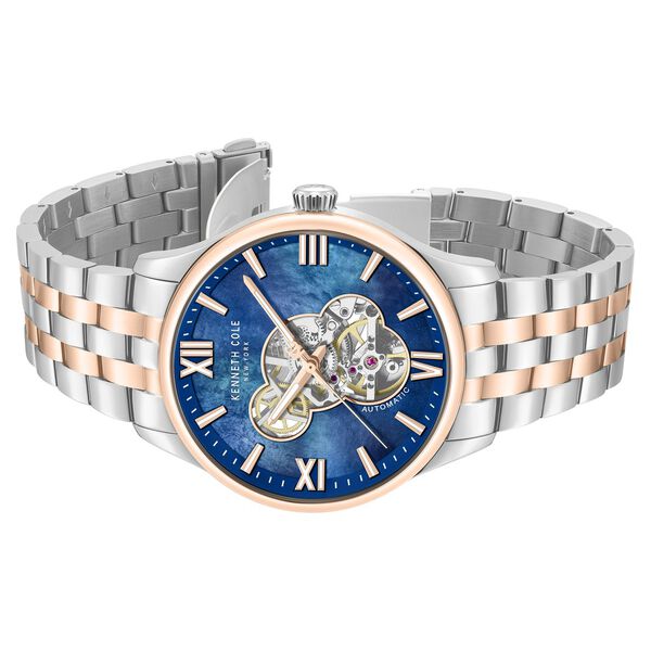 Kenneth Cole Automatic Automatic Mother Of Pearl Dial Two Toned Stainless Steel Strap Watch For Men - image number 2
