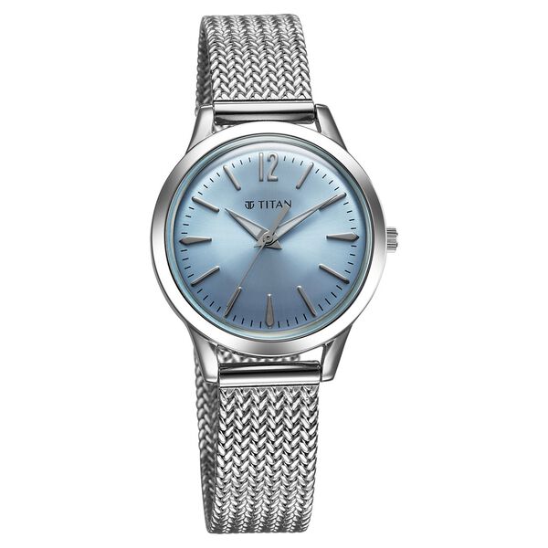 Titan Titan Timeless Urban Quartz Analog Blue Dial Metal Strap Watch For Women - image number 1