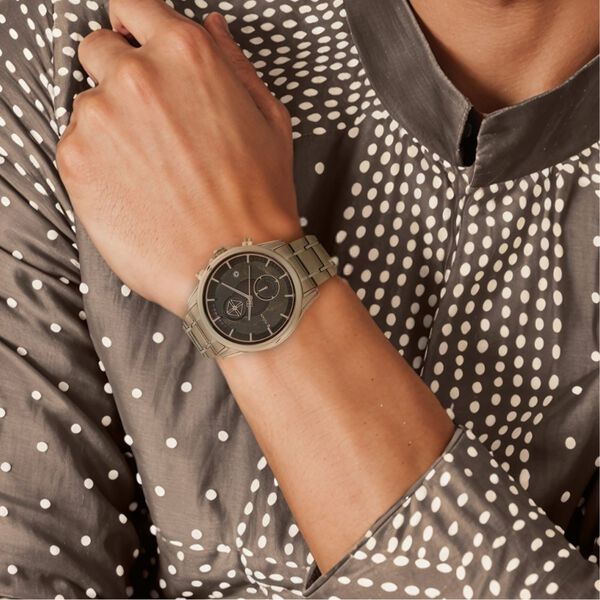 Titan Grandmaster Brown Dial Chronograph Stainless Steel Strap watch for Men - image number 6