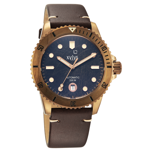 Xylys Swiss Automatic Brown Dial Brown Leather Strap Watch For Men - image number 0