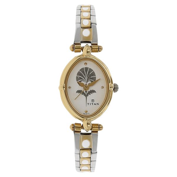Titan Quartz Analog Silver Dial Stainless Steel Strap Watch for Women - image number 0