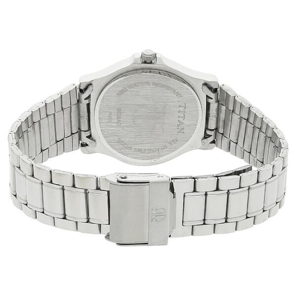 Titan Quartz Analog with Day and Date Silver Dial Stainless Steel Strap Watch for Men - image number 3