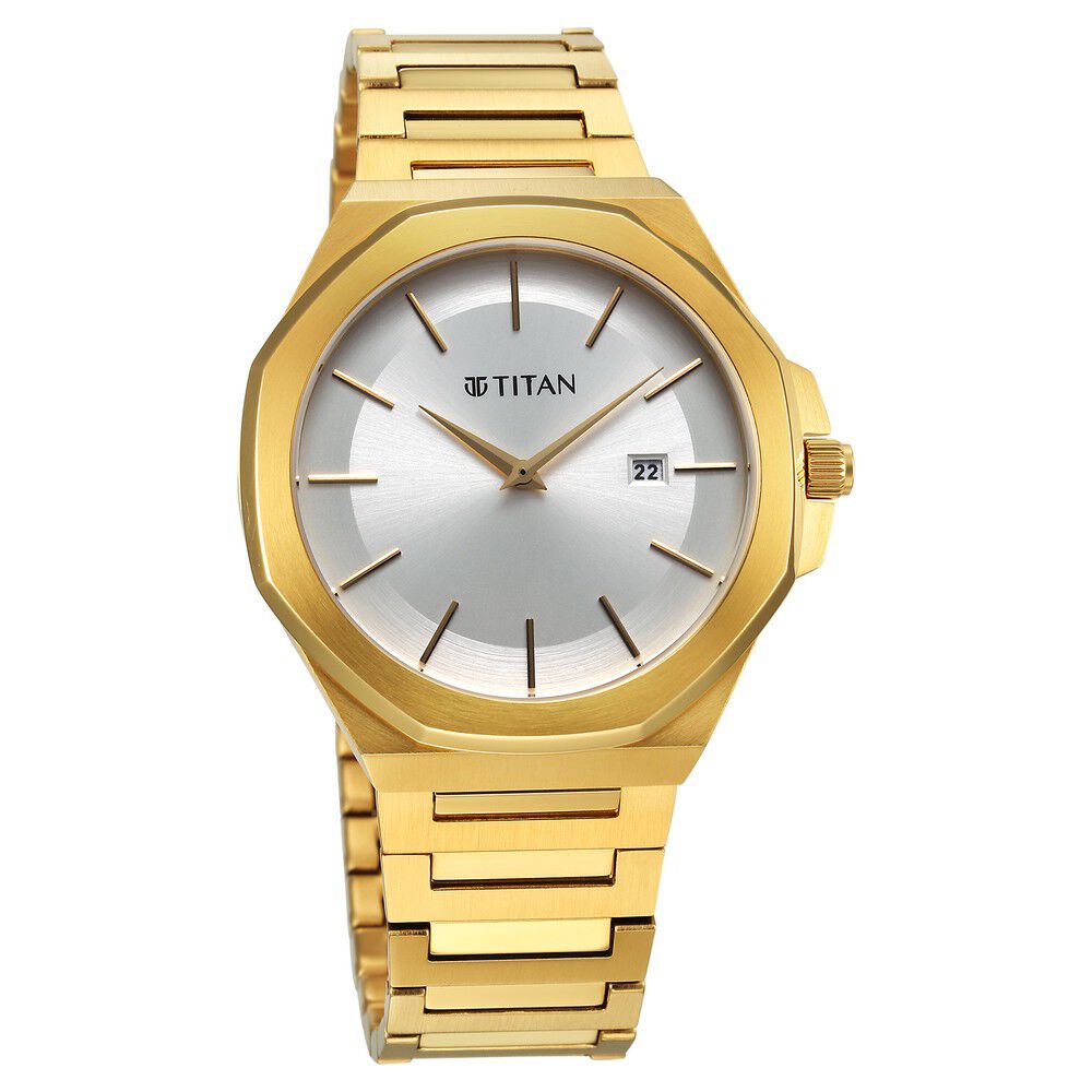 Titan slim gold watch store