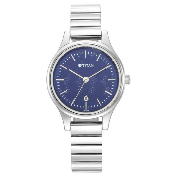 Titan Karishma Blue Dial Metal Strap Watch for Women - image number 1