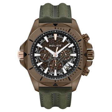 Police Men's Electrical KL Rahul Edition Leather Strap Watch