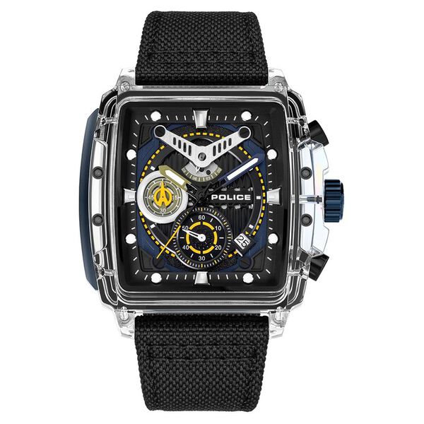 Police Quartz Chronograph Black Dial Multicoloured Silicone Strap Watch For Men - image number 0