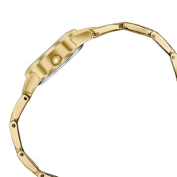 Poze Poze Quartz Analog Off White Dial Golden Metal Strap Watch For Women