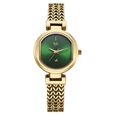 Vyb Seeker By Fastrack Quartz Analog Green Dial Golden Stainless Steel Strap Watch For Girls - image number 1