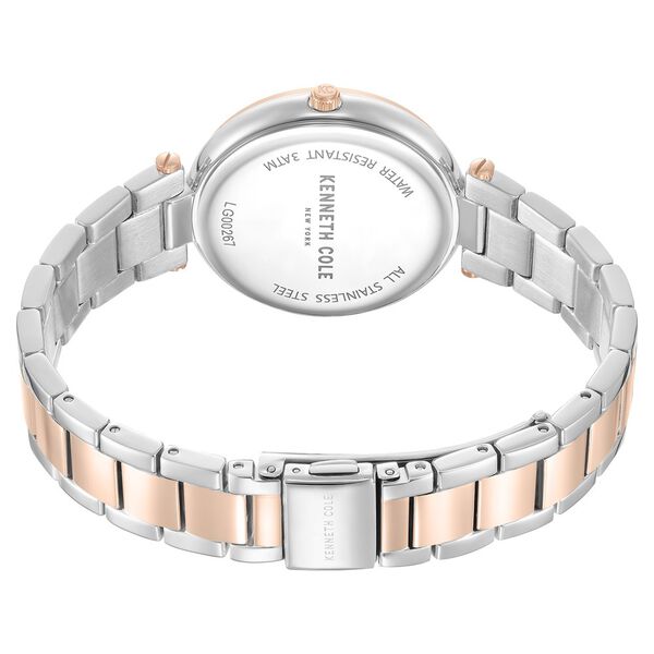 Kenneth Cole Quartz Analog Rose Gold Dial Two Toned Stainless Steel Strap Watch for Women - image number 4