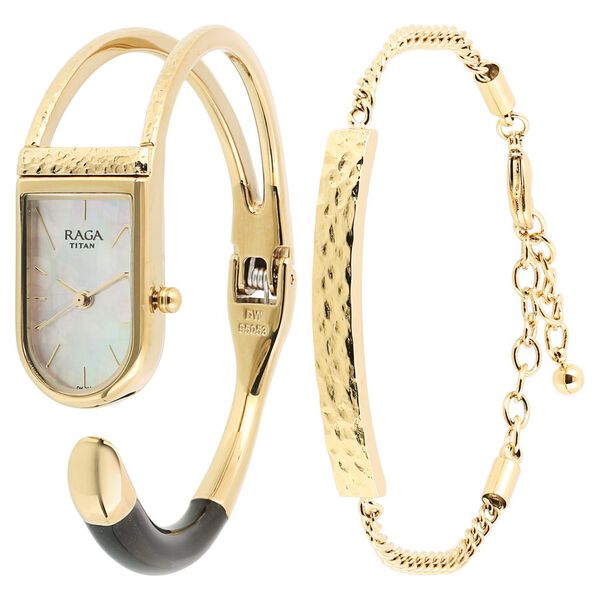 Titan Raga Espana Mother of Pearl Dial Women Watch With Metal Strap - image number 1