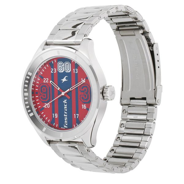 Fastrack Varsity Quartz Analog Red Dial Stainless Steel Strap Watch for Guys - image number 1