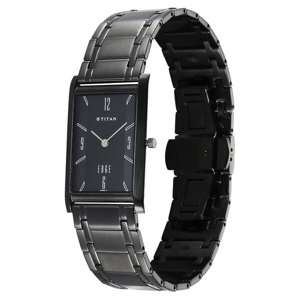 Titan Edge Black Dial Analog Stainless Steel Strap Watch for Men - image number 5