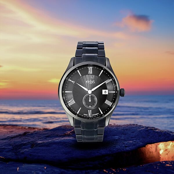 Xylys Swiss Analog Stainless Steel Black Dial Watch for Men - image number 5