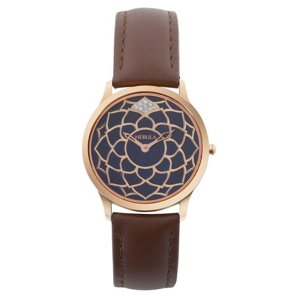 Titan Nebula Lotus Quartz Analog 18 Karat Solid Gold Watch for Women - image number 2