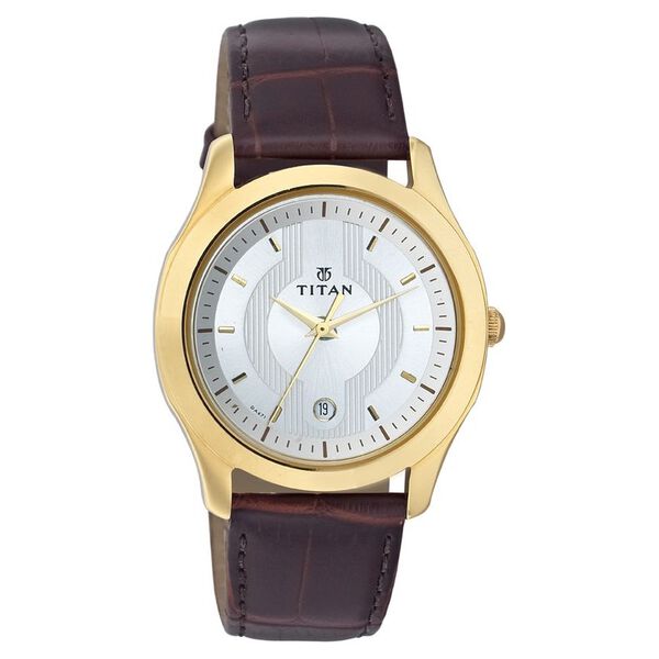 Titan Quartz Analog with Date Silver Dial Watch for Men - image number 0