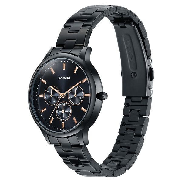 Sonata Women's Work Wear braitiful black Watch - Premium Multifunction design for everyday style - image number 2