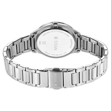 Titan Glamour Quartz Analog with Date Mother Of Pearl Dial Stainless Steel Strap Watch For Women