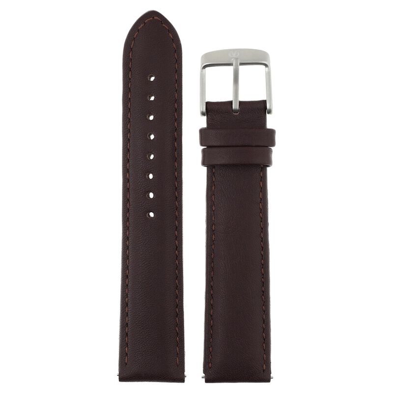 22 mm Brown Genuine Leather Strap for Men