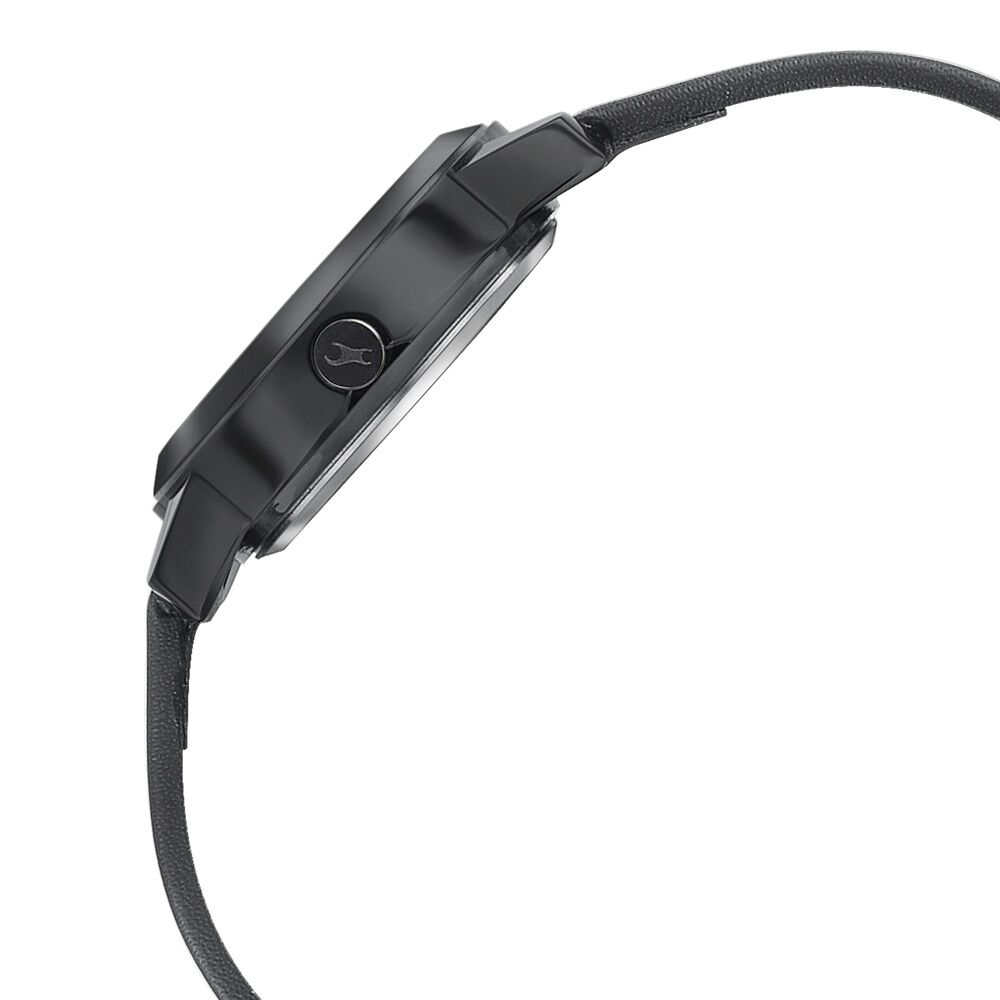 Buy Online Fastrack Pulse Quartz Analog Black Dial Leather Strap