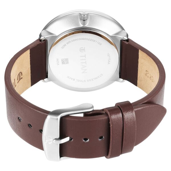 Titan Slim Quartz Multifunction Teal Dial Quartz Stainless Steel Strap watch for Men - image number 5