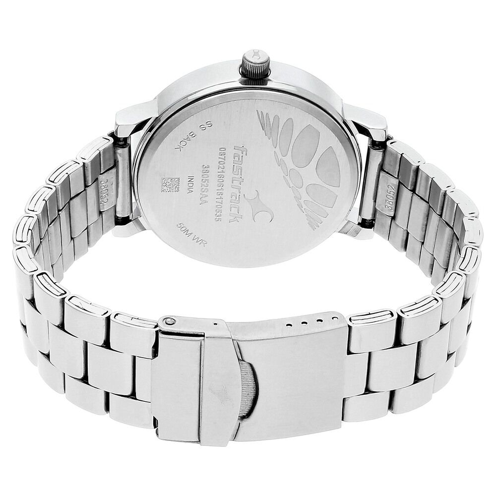 Buy Online Fastrack Bold Quartz Analog Brown Dial Stainless Steel Strap Watch for Guys 38052sm05 p Titan