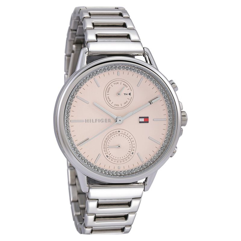 Tommy Hilfiger Quartz Multifunction Pink Dial Stainless Steel Strap Watch for Women - image number 1