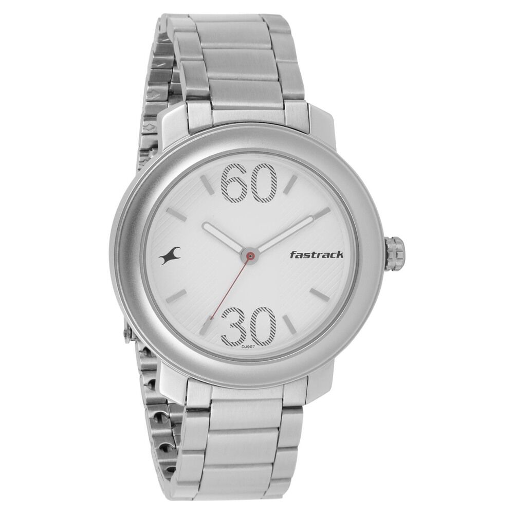 Fastrack Quartz Analog Silver Dial Stainless Steel Strap Watch for Guys-picture-10