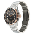 Titan Zero Hour Diver's 300m Automatic Analog with Black Dial Silver Stainless Steel & Black FKM Strap Watch for Men - image number 4