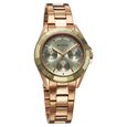 Titan Glamour Quartz Multifunction Green Dial Rose Gold Stainless Steel Strap Watch For Women - image number 1