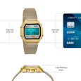 Poze By Sonata Digital Digital Beige Dial Beige Metal Strap Watch For Women - image number 3
