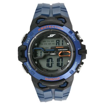 SF Super Fibre Digital Dial Plastic Strap Watch for Men