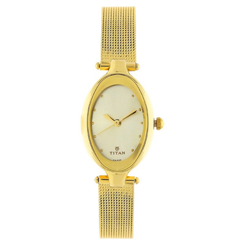 Titan Raga Contempore Champagne Dial Analog Stainless Steel Strap watch for Women - image number 0