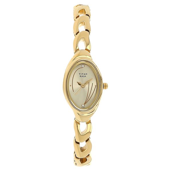 Titan Raga Champagne Dial Women Watch With Metal Strap - image number 0